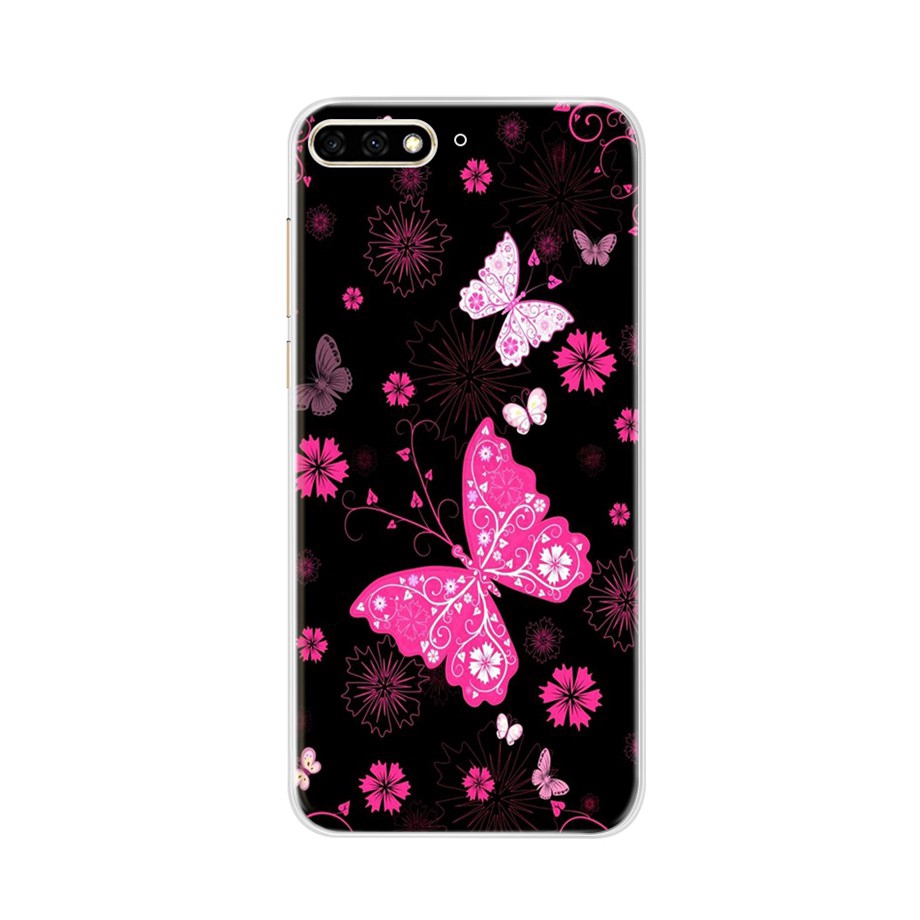 Ốp điện thoại TPU silicone dẻo in họa tiết nhiều mẫu tùy chọn xinh xắn cho HUAWEI Y7 PRO 2018 2019