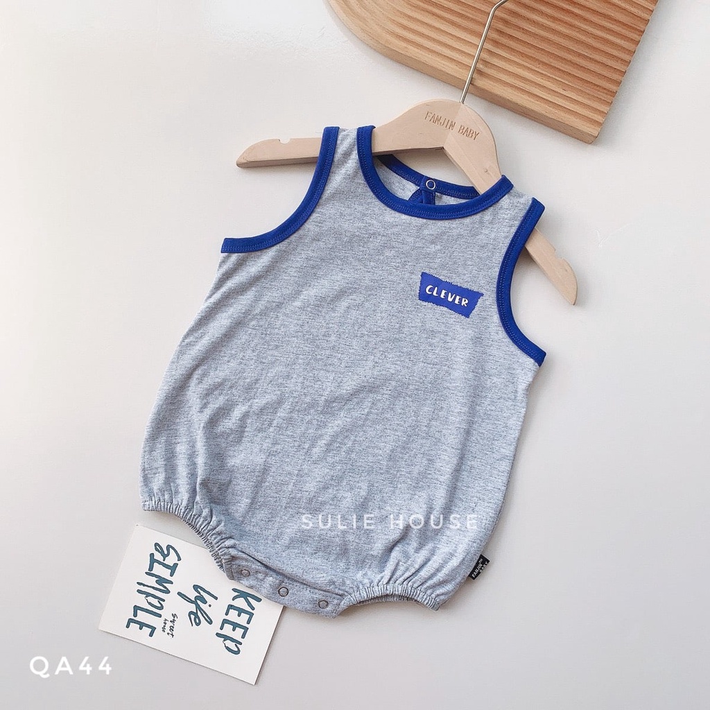 Body gile xám viền xanh - QA44