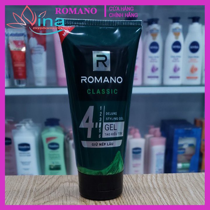 Gel vuốt tóc Romano Classic cứng vừa 150g