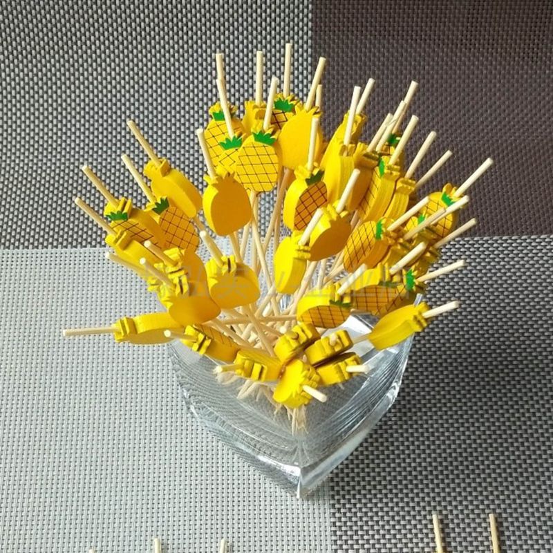 Bộ 100 tăm tre ăn trái cây dùng một lần