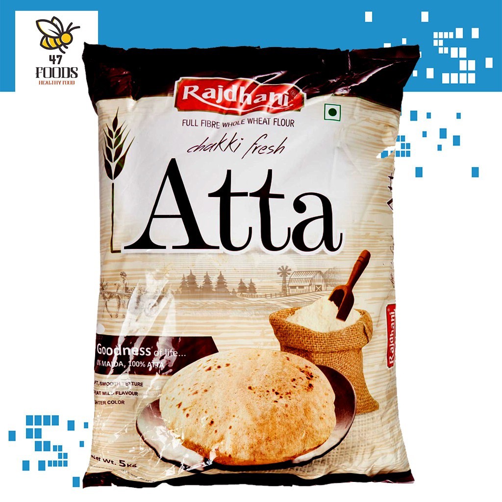 Bột mì nguyên cám/Bột mì Atta (Túi 1kg) chính hãng Ấn Độ