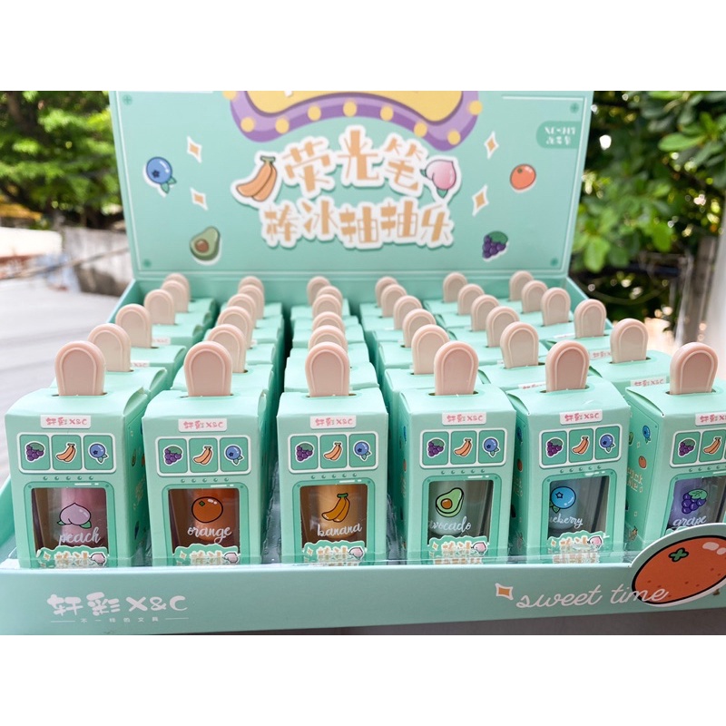 01 BÚT DẠ QUANG KEM TRÁI CÂY TÔNG PASTEL ĐÀO CHUỐI CAM BƠ NHO VIỆT QUẤT SIÊU CƯNG YÊU GIÁ RẺ