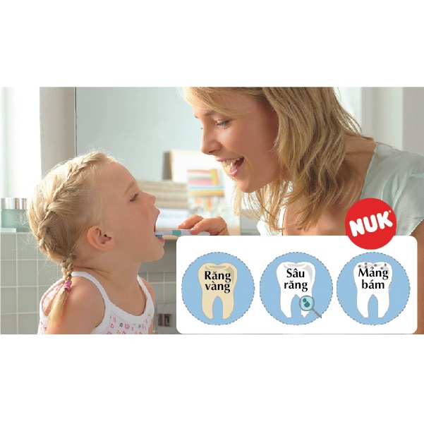 Kem đánh răng trẻ em không flouride NUK 3-36 tháng (50ml)