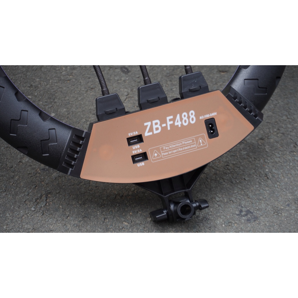 ĐÈN LIVESTREAM 55CM-80W ZB-F488 loại xịn 3 kẹp điện thoại+remote quay tiktok-bigo, makeup