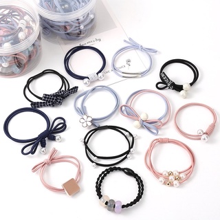 Set 12 dây thun cột tóc đơn giản phong cách Hàn Quốc
