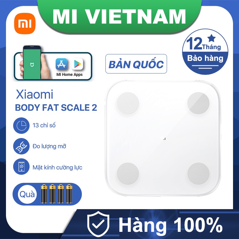 Cân Điện Tử Thông Minh Xiaomi Bluetooth Scale Gen 2 Bác Sĩ Gia Đình Trợ Lý Sức Khỏe