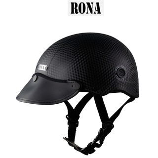 Mũ bảo hiểm nửa đầu RONA freesize chính hãng vân CARBON