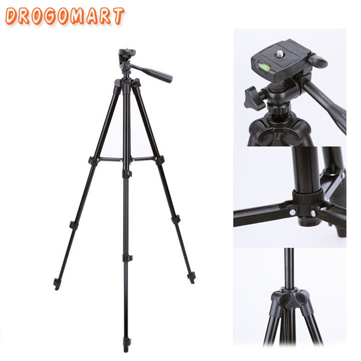 ( FREESHIP 99K ) Chân máy ảnh Tripod 3120 tặng kẹp điện thoại + điều khiển chụp ảnh từ xa Bảo Hành 6 tháng