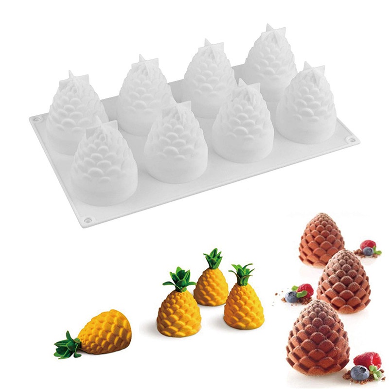 Khuôn Silicone Làm Bánh Tạo Hình Trái Cây 3D Độc Đáo Tiện Dụng