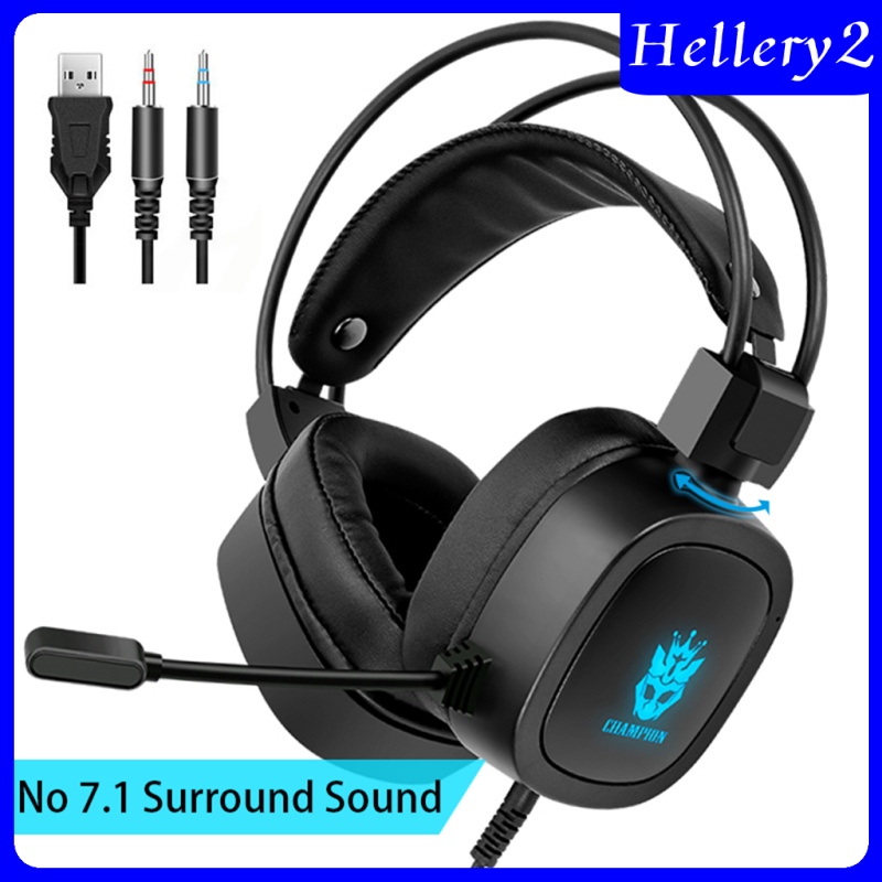 [HELLERY2] S100 Gaming Headphone Wired 7-LED with Microphone for Computer