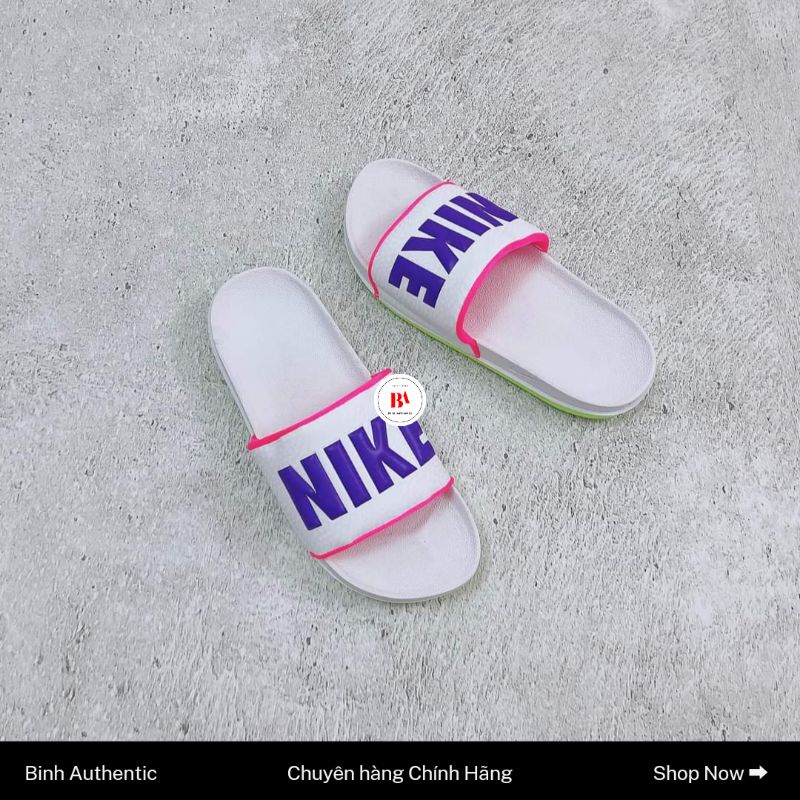 Chính Hãng Dép Nike quai ngang OffCourt Trắng Hồng