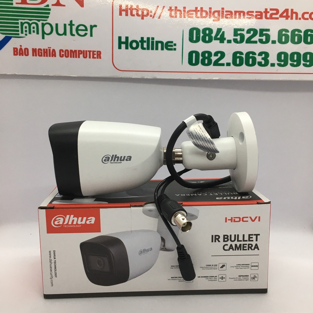 Camera analog Dahua HFW 1500CMP 5MP dạng thân sắt, bảo hành 24 tháng