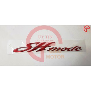TEM CHỮ NỔI CHO XE SH MODE , BẰNG NHỰA DẺO LOẠI TỐT DÁN SIÊU CHẮC. MÀU ĐỎ