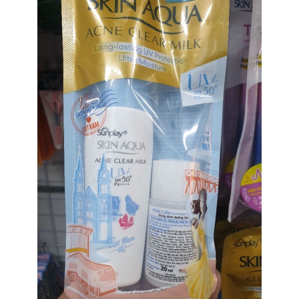 Sunplay Skin Aqua Acne Clear Milk – Sữa chống nắng dưỡng da ngừa mụn