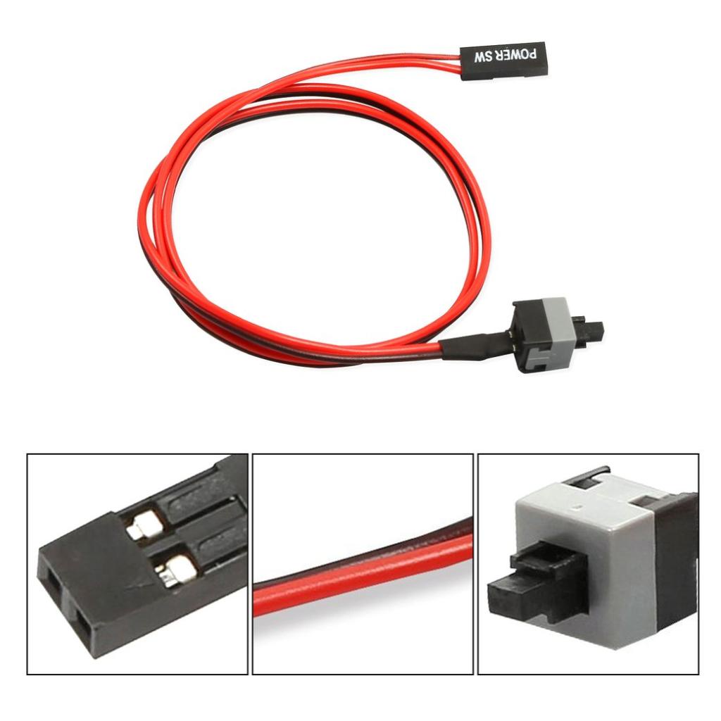 Nút bật / tắt dây nguồn PC SW 2 chân Công tắc khởi động lại dây máy tính ATX