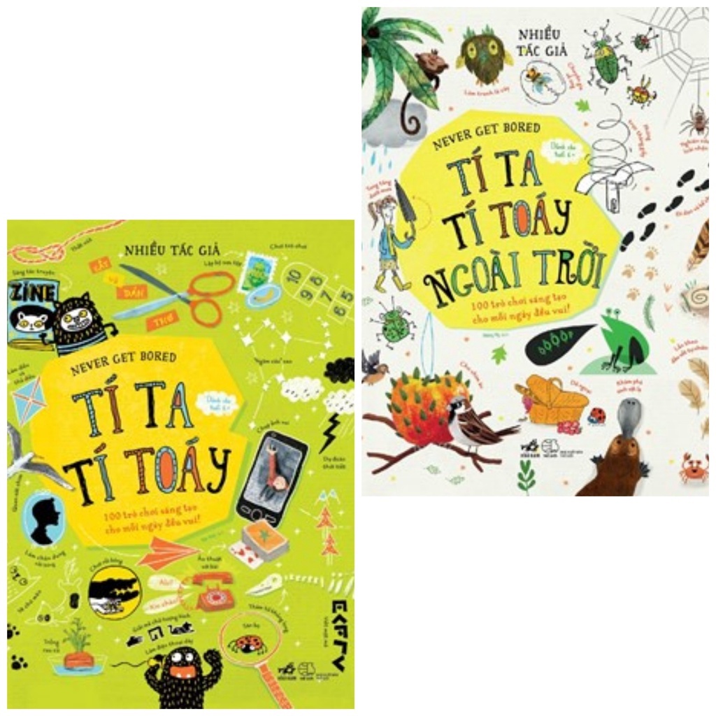 Sách - Bộ Tí ta tí toáy - Never get bored (Bìa cứng) (02 cuốn lẻ) - Nhã Nam