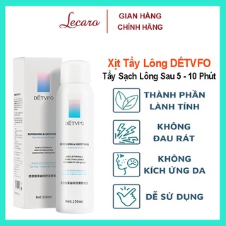 Lecaro - Kem Tẩy Lông Dạng Xịt Detvof, Tẩy Lông Chân Lông Nách, Lông Vùn Kín An Toàn Hiệu Quả Sau 5 Phút