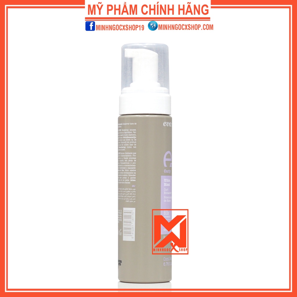 Gel Bọt Tạo Kiểu Cho Tóc Xoăn Eva E-Line Ultra Rizzi 200ml Chính Hãng