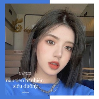 thuốc nhuộm tóc nâu đen +tặng kèm trợ dưỡng