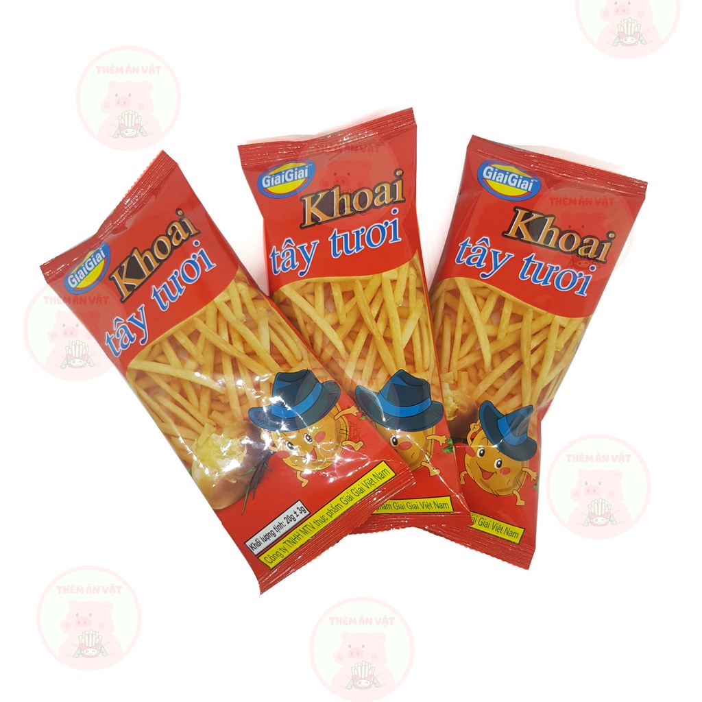 10 Gói Snack Khoai Tây Tươi Thơm Ngon Giòn Giòn Đậm Đà Khó Quên