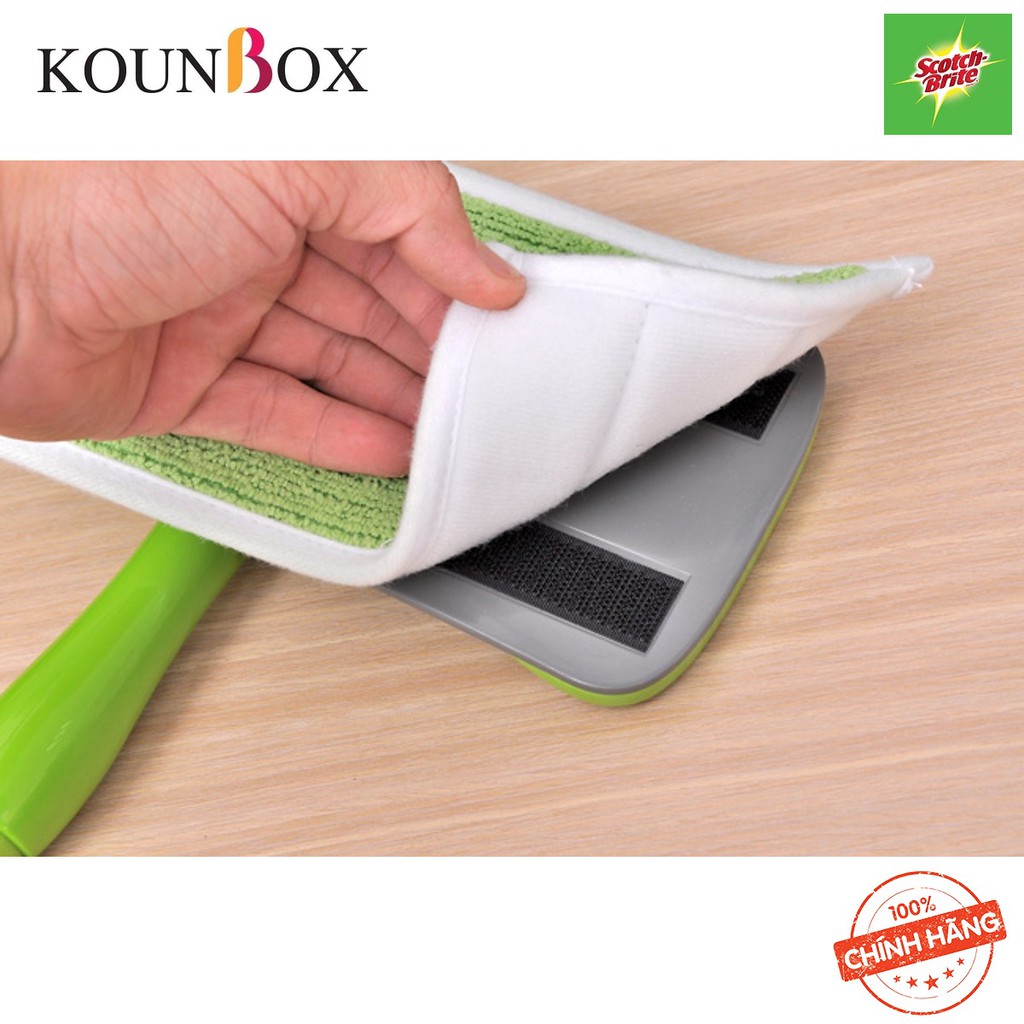 Khăn lau nhà microfiber Scotch Brite 3M - Khăn lau thay thế cây lau Microfiber cao cấp - Kích thước 37 x 14