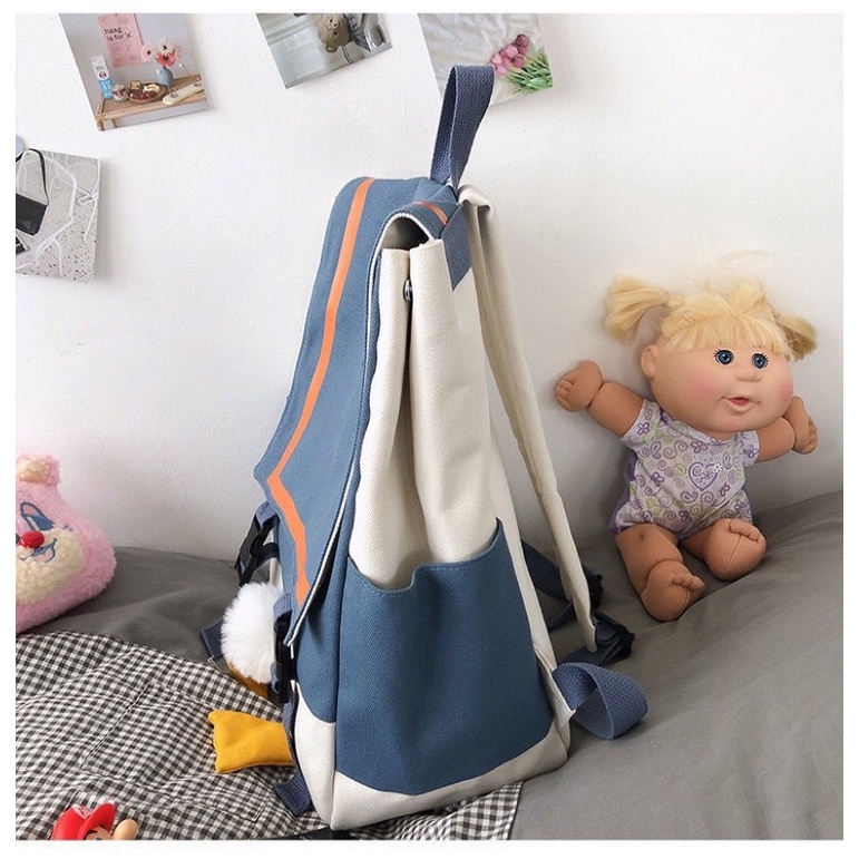 Balo Mông Vịt Thời Trang Unisex Bằng Vải Canvas BL03