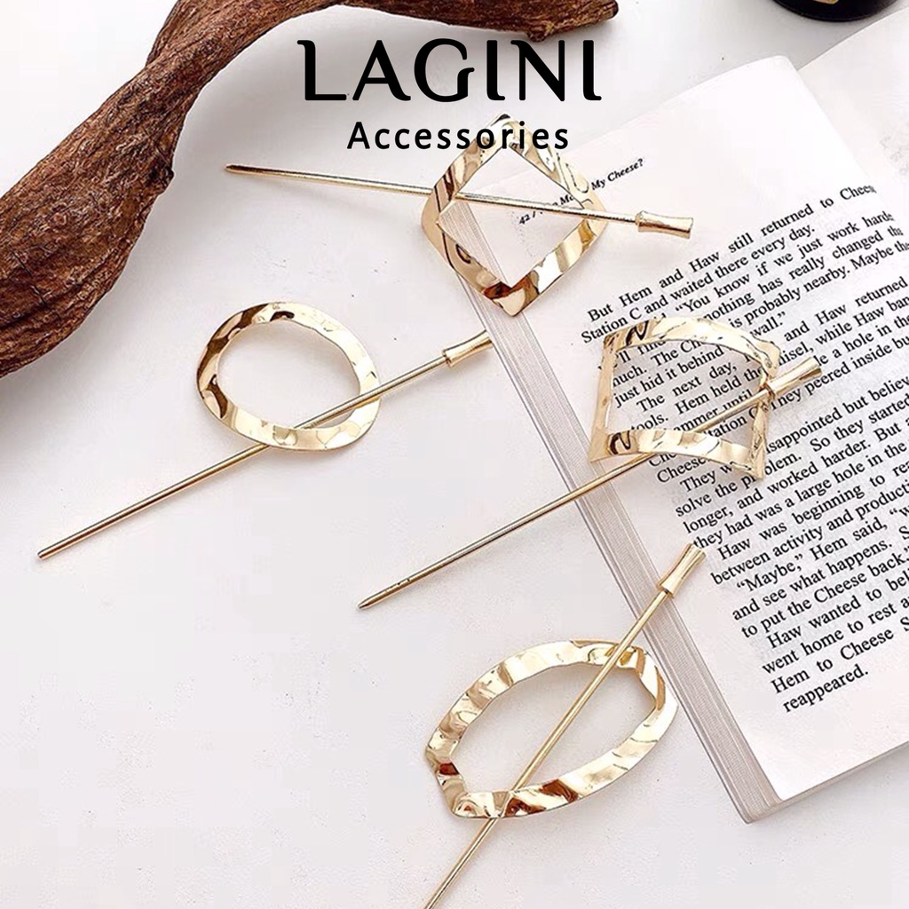 Trâm cài tóc hình học Lagini phong cách Hàn Quốc