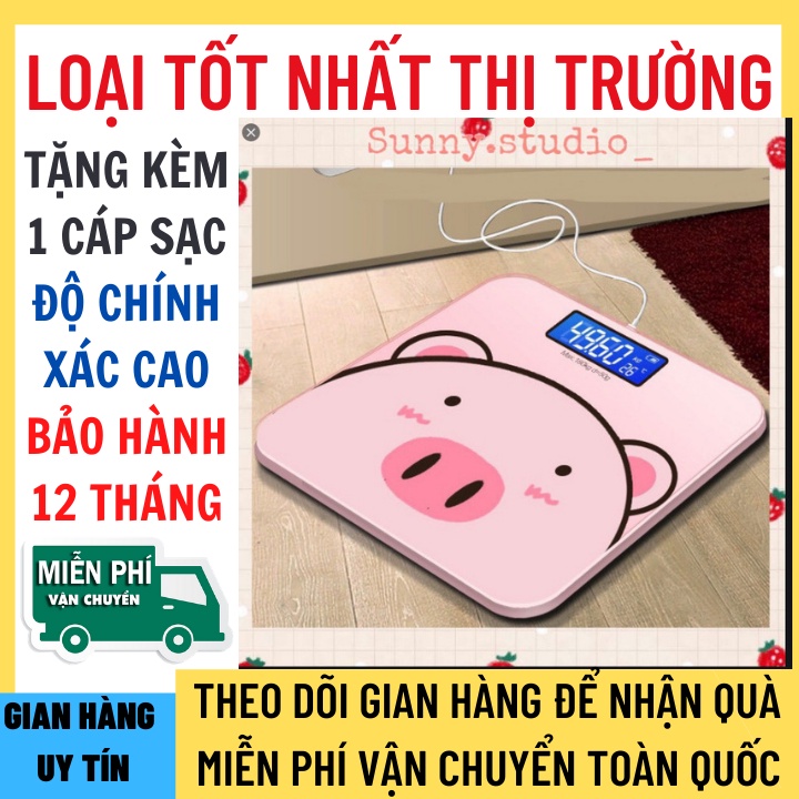 Cân Điện Tử Mặt Gương Chịu Lực Tốt Loại Dùng Pin Và Loại Sạc Điện Bảo Hành 12 Tháng Cân Điện Tử