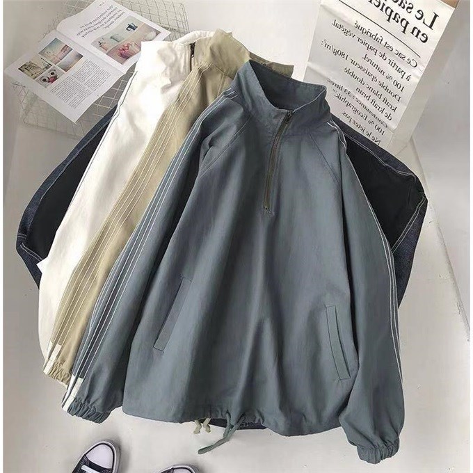 Áo Khoác Tay Dài Màu Trơn Phong Cách Nhật Bản Size S-2Xl Cho Nam Nữ | BigBuy360 - bigbuy360.vn