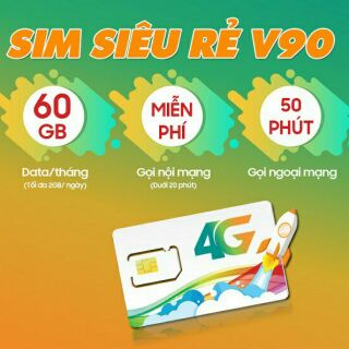V90 nạp sẵn 90k lên gói - Sim 4g c90 mobifone tặng 2GB/ngày , free nội mạng + liên mạng