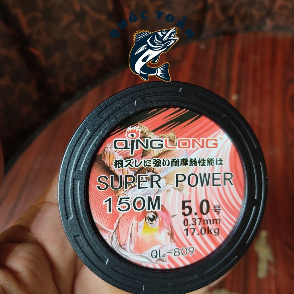 Dây câu cá, dây săn hàng, cước trục tàng hình  QINGLONG SUPER  150m siêu khỏe, siêu bền, siêu dai - Quốc Toàn fishing