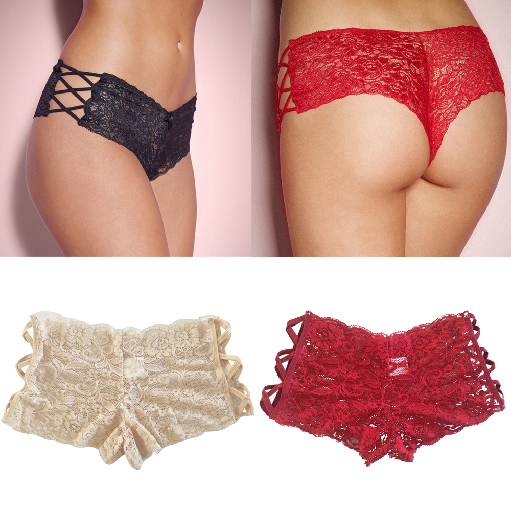 Quần lót lọt khe phối ren phong cách quyến rũ dành cho nữ