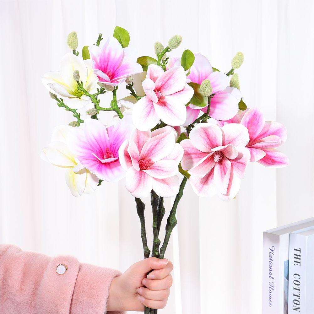KUNHEV Bó Hoa Mẫu Đơn Giả 3 Nhánh Dùng Trang Trí Tiệc Cưới