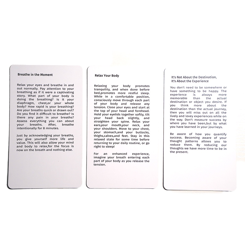 Bộ Thẻ Bài Thiền Định Giảm Căng Thẳng/ Lo Âu/Làm Quà Tặng