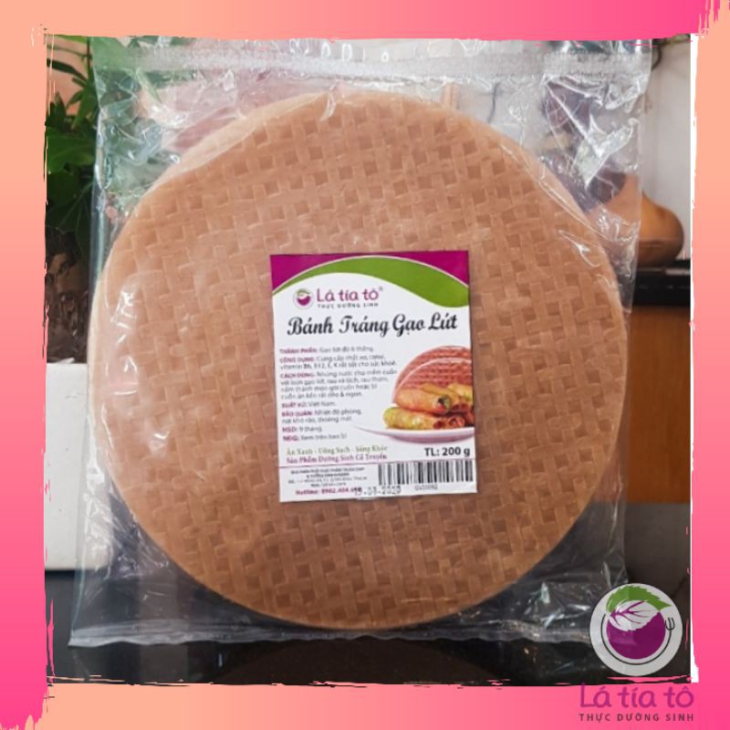 Bánh tráng gạo lứt 200gr - LÁ TÍA TÔ | BigBuy360 - bigbuy360.vn