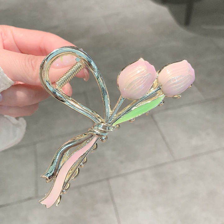 Kẹp Tóc Hình Hoa Tulip Thời Trang Hàn Quốc Cho Nữ