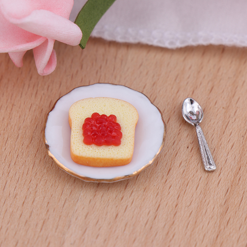 Bộ 3 Đĩa Bánh Mì Tỉ Lệ 1: 12 Dành Cho Nhà Búp Bê