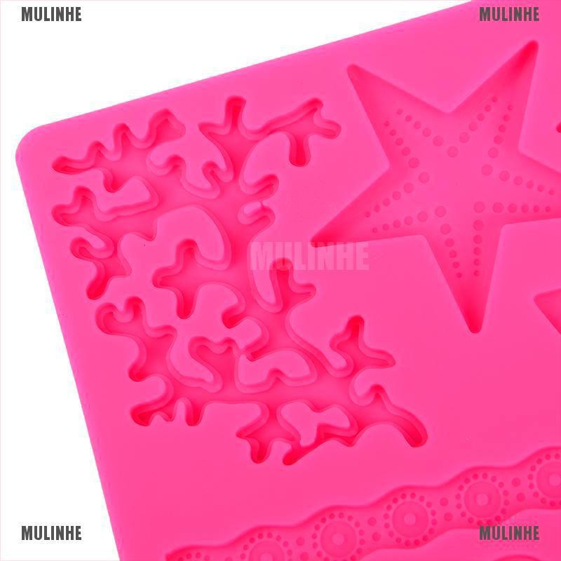 Khuôn Silicone Tạo Hình Làm Bánh Hình Sóng Biển DIY