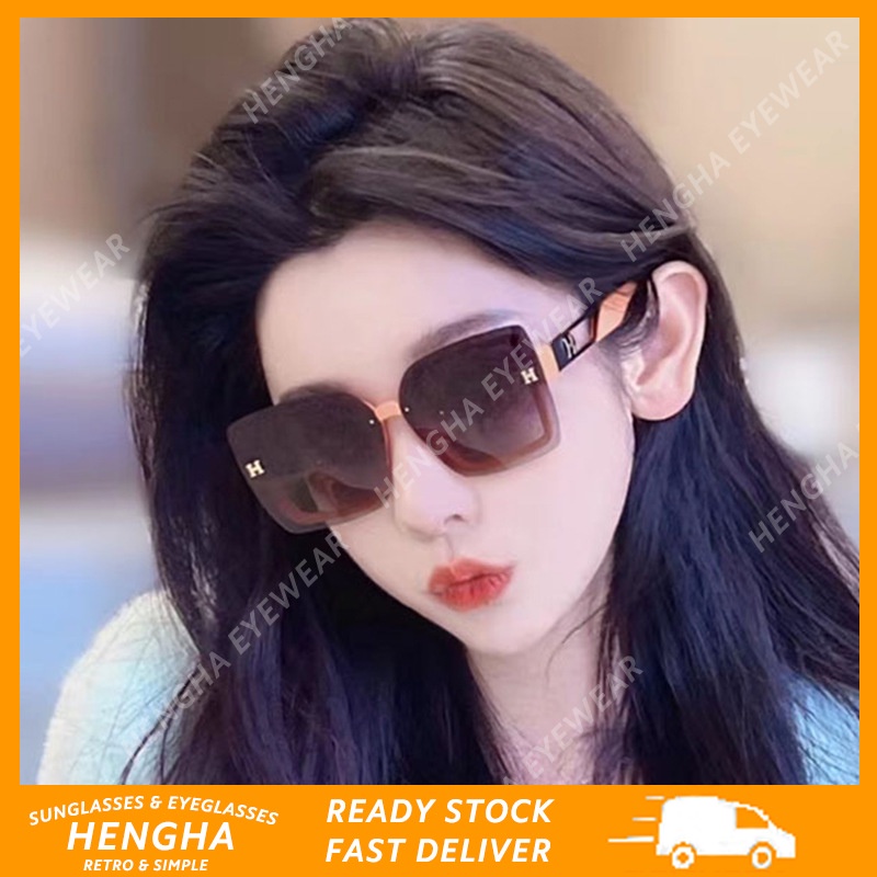 Kính Chống Nắng Không Gọng Chữ H Thời Trang Hàn Quốc Cho Nữ