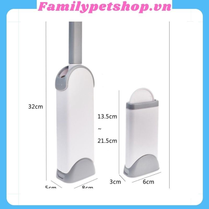 Bộ cây lăn chải hút bụi lông chó mèo - familypetshop.vn