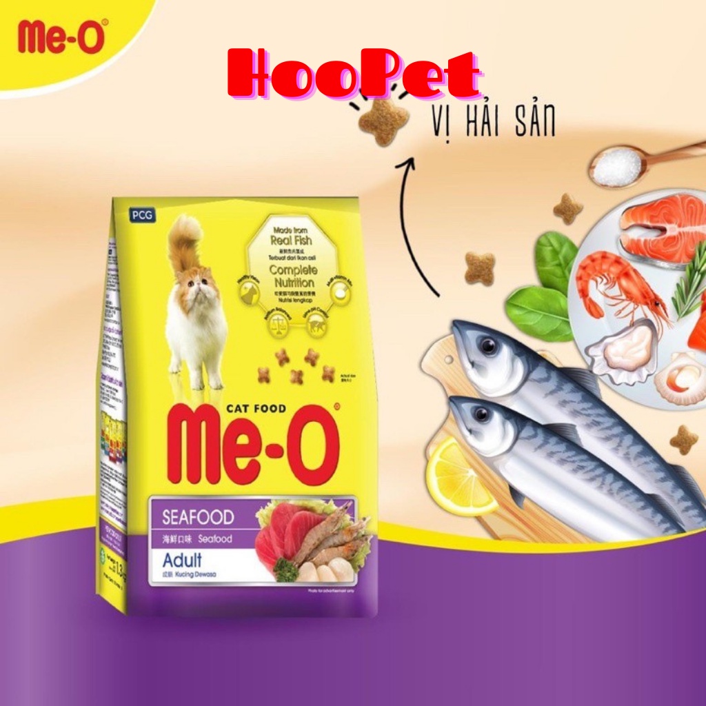 Thức Ăn Cho Mèo Me-O Adult Gói 350Gr- Thức Ăn Hạt Cho Mèo- Nhiều hương vị