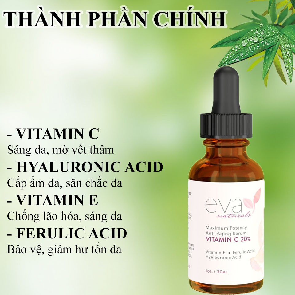 Serum Trắng Da, Mờ Thâm, Chống Lão Hóa Eva Naturals Vitamin C 30ml | BigBuy360 - bigbuy360.vn