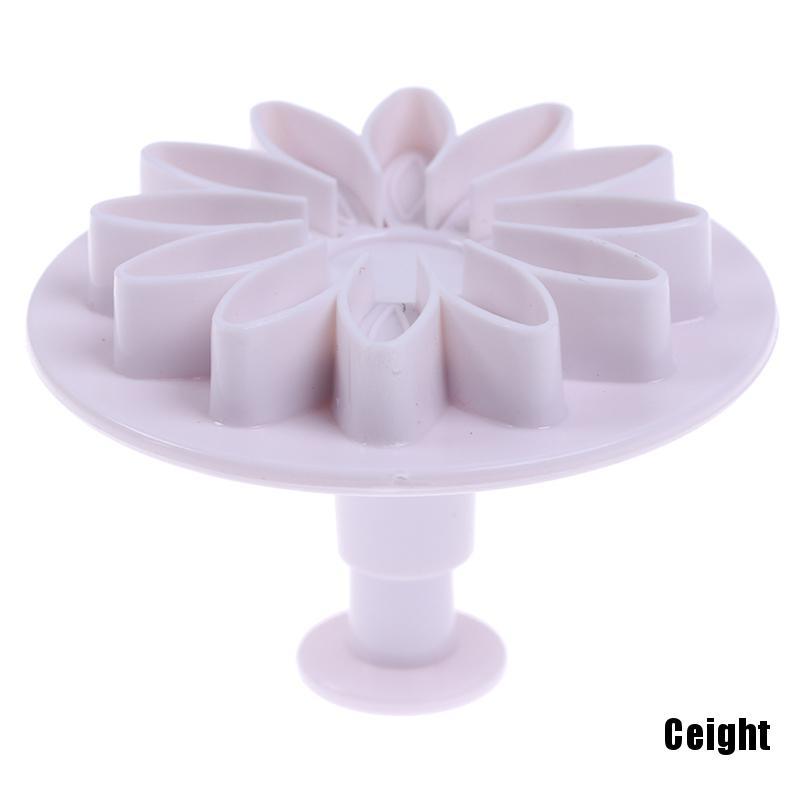 Khuôn Nhựa Nhấn Kẹo Đường Hình Bông Hoa Trang Trí Bánh Kem