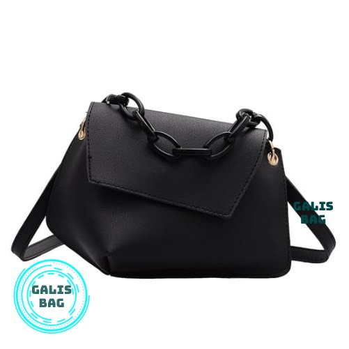 Túi đeo chéo quai xích hình ngũ giác thời trang Hàn Quốc