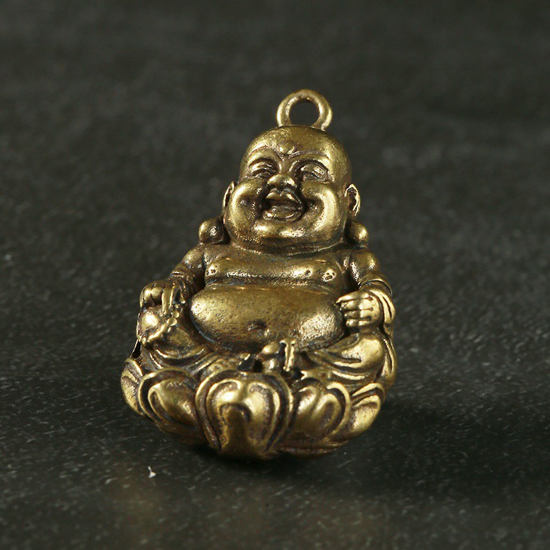 Tượng Đồng Phong Thủy Hình Phật Di Lặc Cười, Trang Trí Đem Lại May Mắn, Móc Khóa Mặt Dây Chuyền(Kích Thước: 3.3cm x 2.2) | BigBuy360 - bigbuy360.vn