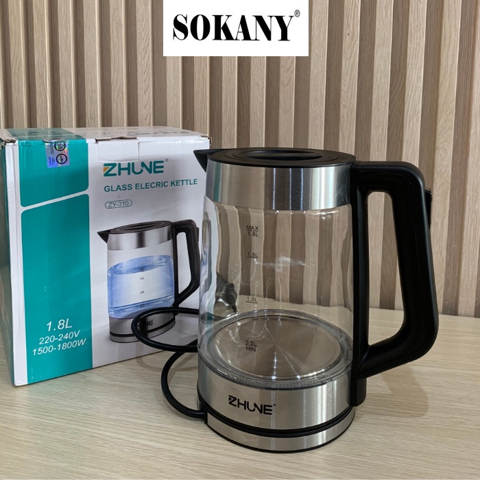 Ấm đun siêu tốc, ấm đun nước chính hãng ZHUNE 1.8L cao cấp bảo hành 24 tháng toàn quốc