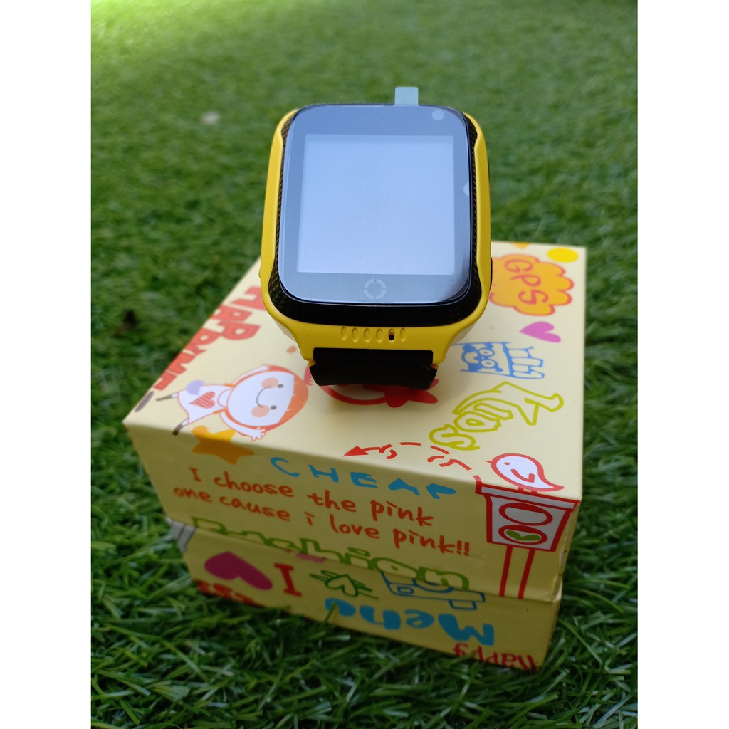Đồng hồ Thông Mnh Trẻ em Q528- GPS ( Màu Vàng Đen- Hình Thật)