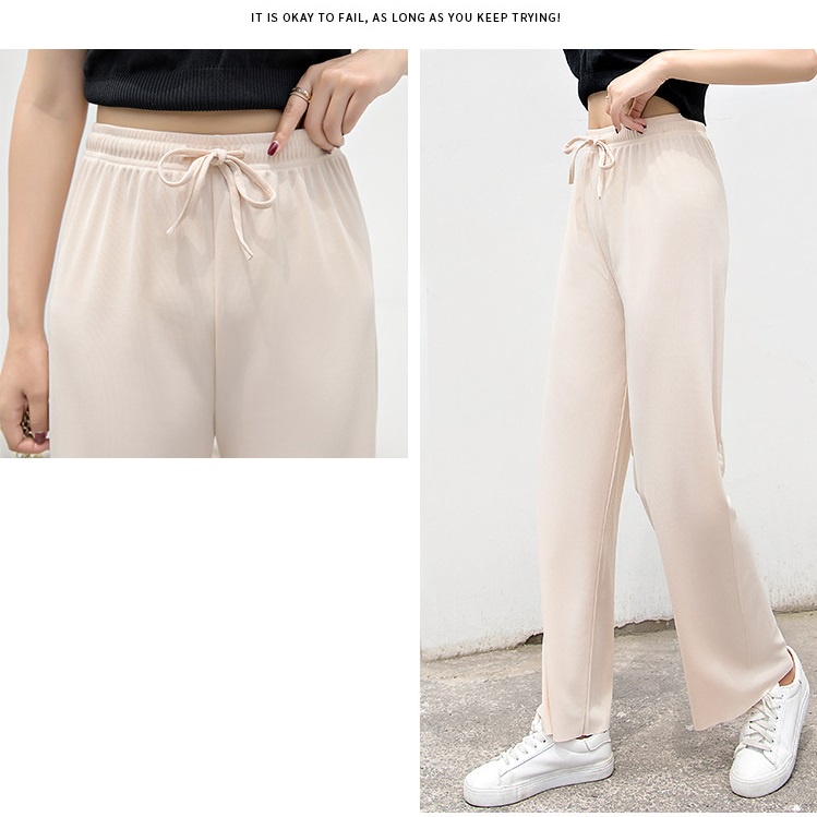 Quần ống rộng nữ mềm mại, siêu mát mẻ mùa xuân hè style Hàn Quốc KRfashion PS102