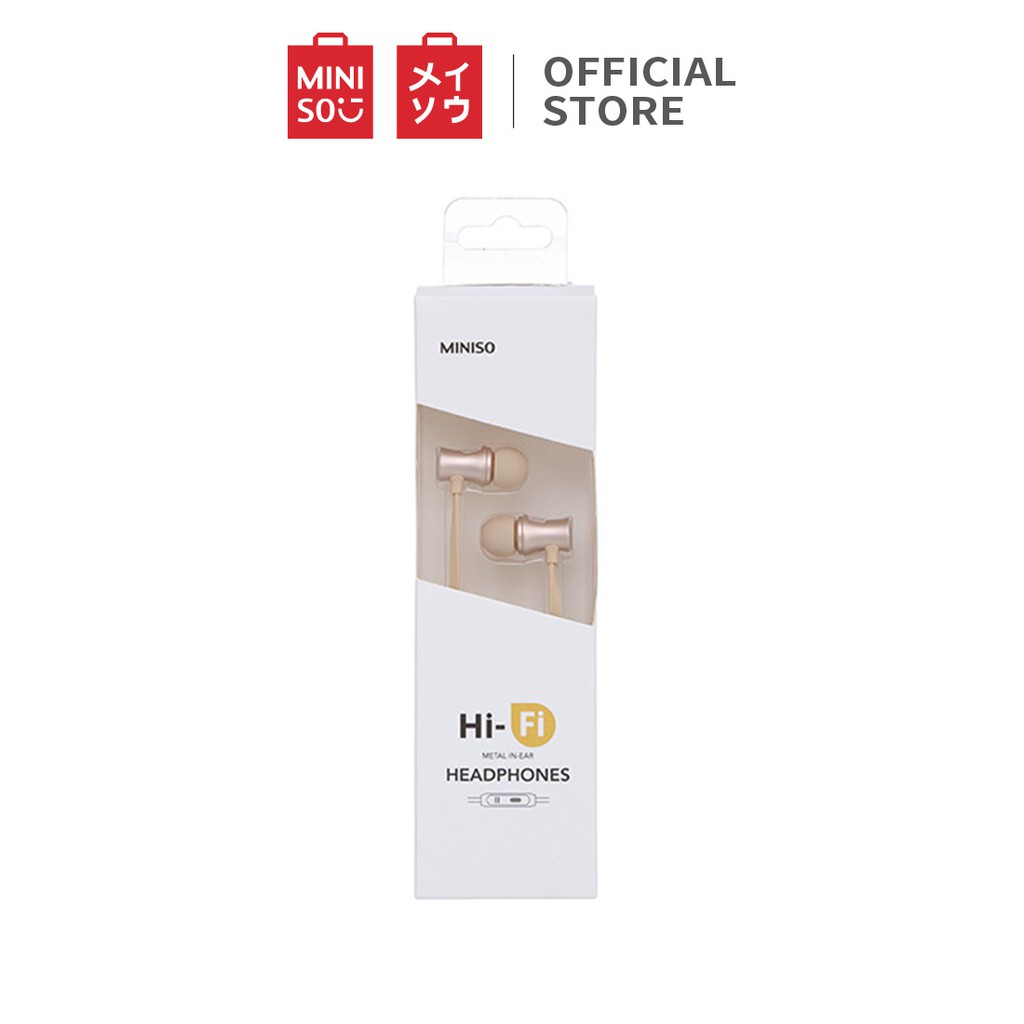 Tai nghe Miniso D6 120cm (Vàng) - Hàng chính hãng