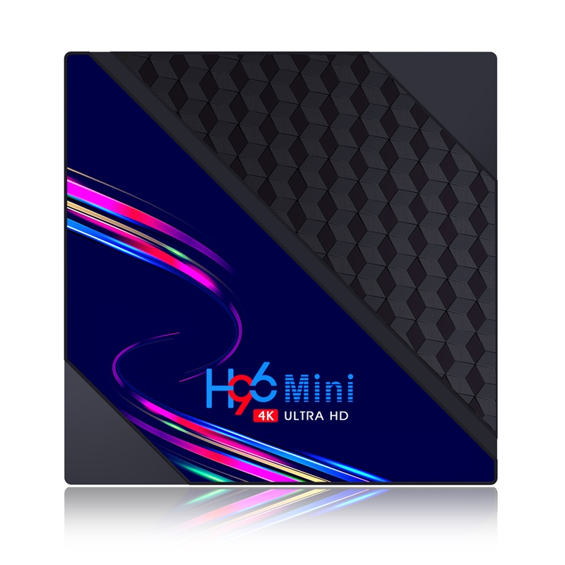 Tv box Rom 16G Ram 2G tìm kiếm giọng nói android tv box xem phim 4K chạy android10.0 bảo hành 1 năm H96miniV8 tivi box